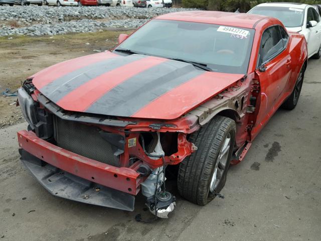 2G1FB1E33D9201182 - 2013 CHEVROLET CAMARO LT RED photo 2