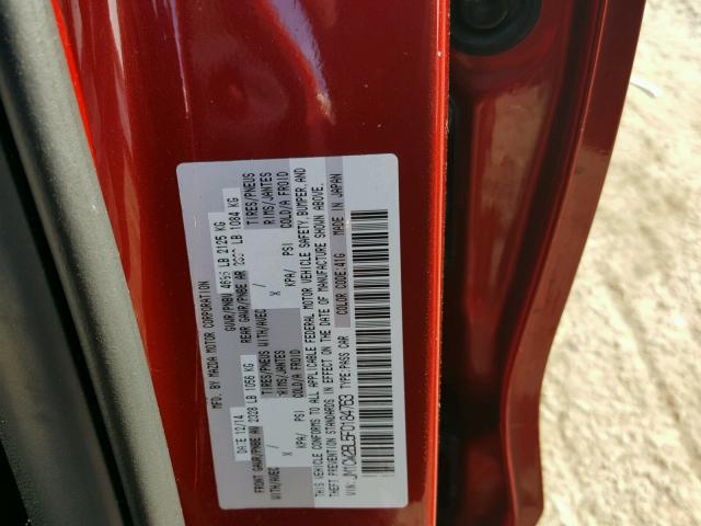 JM1CW2BL5F0184763 - 2015 MAZDA 5 SPORT RED photo 10