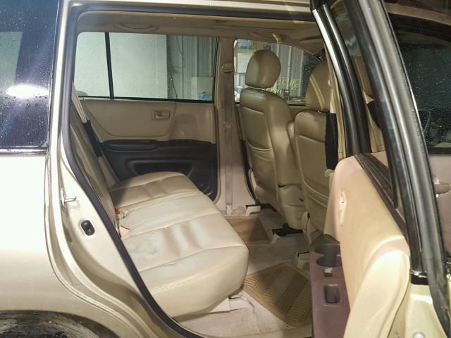 JTEHF21A610036342 - 2001 TOYOTA HIGHLANDER TAN photo 6