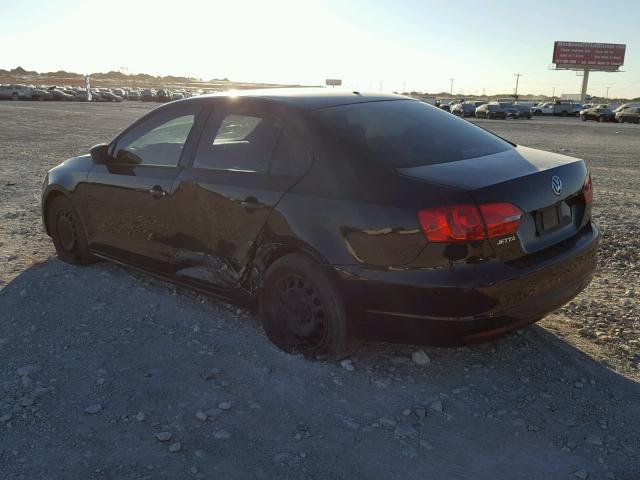 3VW2K7AJ7CM402065 - 2012 VOLKSWAGEN JETTA BASE BLACK photo 3