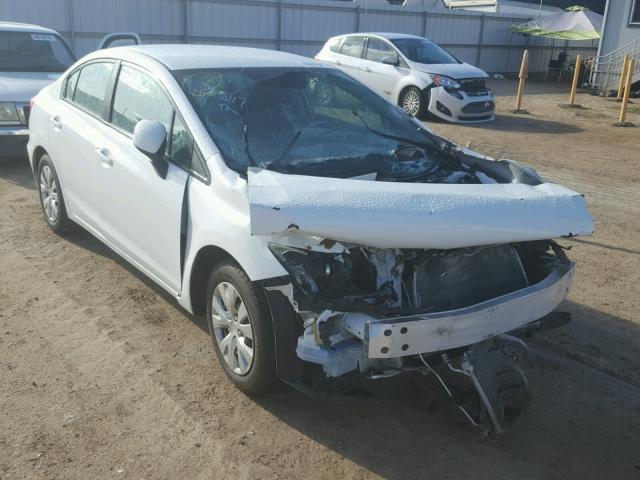 2HGFB2F56CH311825 - 2012 HONDA CIVIC LX WHITE photo 1