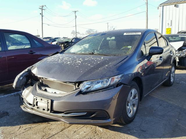 19XFB2F5XEE060319 - 2014 HONDA CIVIC LX CHARCOAL photo 2