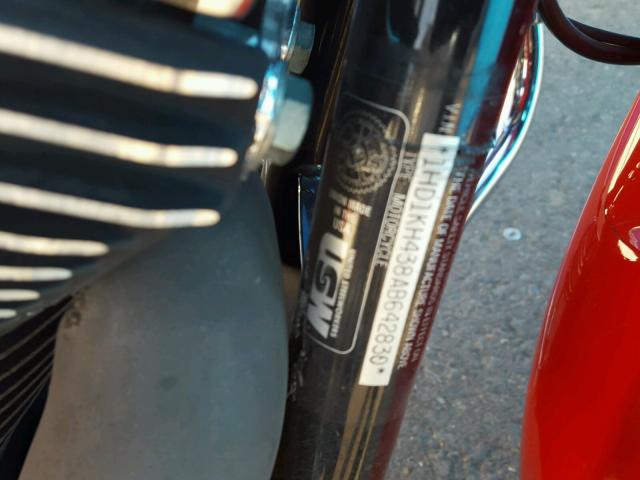 1HD1KH438AB642830 - 2010 HARLEY-DAVIDSON FLTRX 红色 照片 10