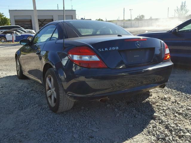 WDBWK54F46F113759 - 2006 MERCEDES-BENZ SLK 280 BLUE photo 3