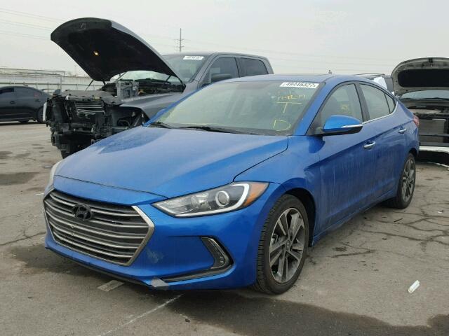 KMHD84LF1HU291898 - 2017 HYUNDAI ELANTRA SE BLUE photo 2