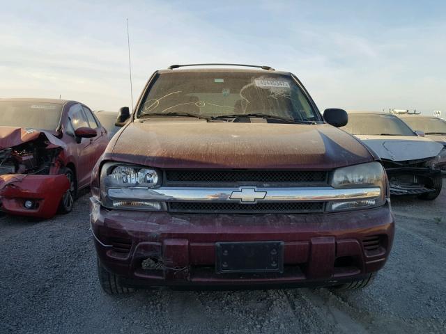 1GNDS13S542411958 - 2004 CHEVROLET TRAILBLAZE MAROON photo 9