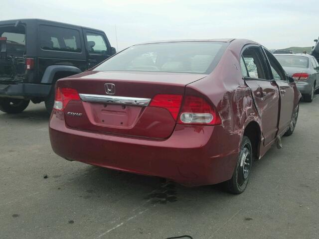 2HGFA1F53BH526963 - 2011 HONDA CIVIC LX RED photo 4