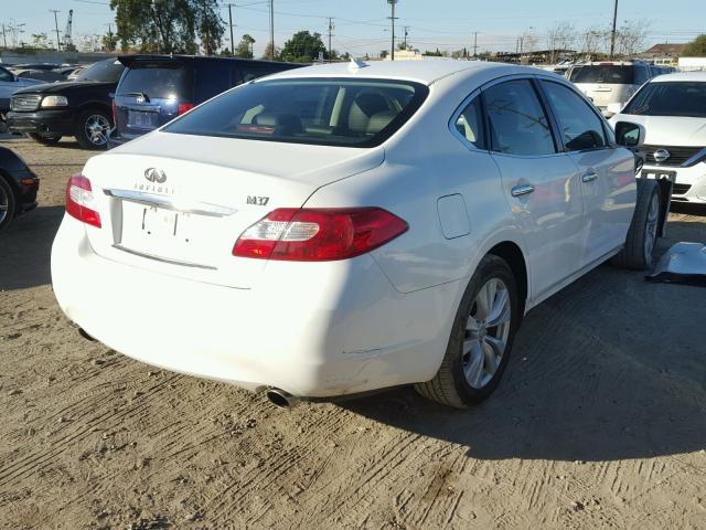 JN1BY1AP9BM323352 - 2011 INFINITI M37 WHITE photo 4