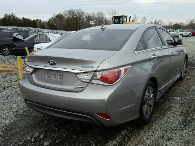 KMHEC4A4XDA100091 - 2013 HYUNDAI SONATA HYB GRAY photo 4