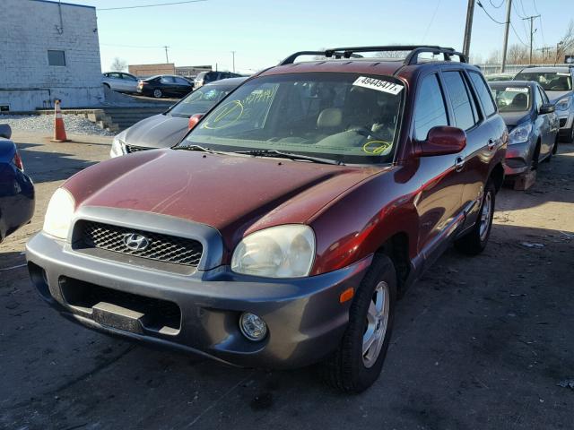 KM8SC73E74U662006 - 2004 HYUNDAI SANTA FE G RED photo 2