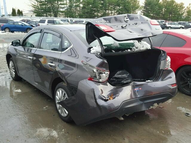 3N1AB7AP3EY336454 - 2014 NISSAN SENTRA S GRAY photo 3