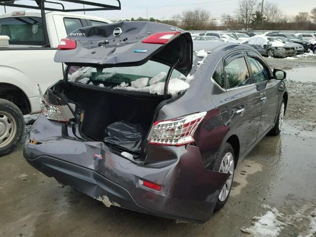 3N1AB7AP3EY336454 - 2014 NISSAN SENTRA S GRAY photo 4