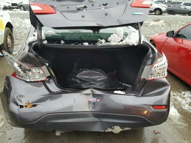 3N1AB7AP3EY336454 - 2014 NISSAN SENTRA S GRAY photo 9