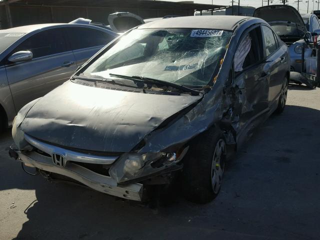 2HGFA16587H502942 - 2007 HONDA CIVIC LX SILVER photo 2