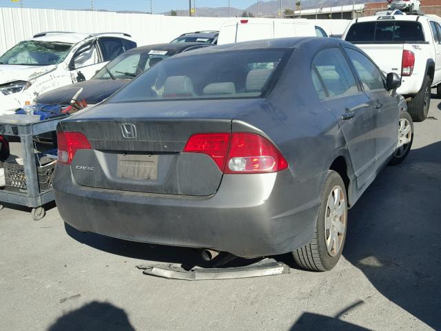 2HGFA16587H502942 - 2007 HONDA CIVIC LX SILVER photo 4