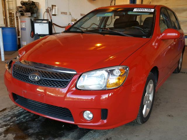 KNAFE161575003410 - 2007 KIA SPECTRA5 S RED photo 2