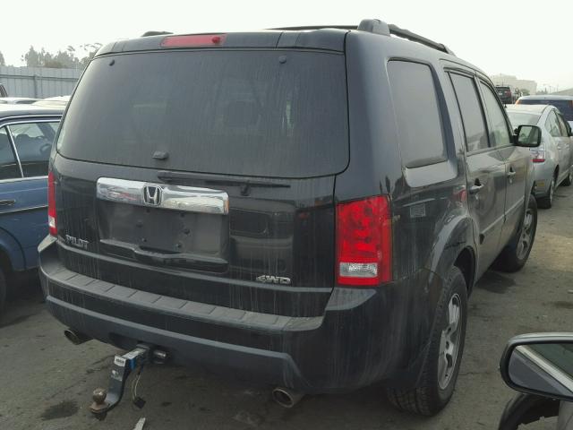 5FNYF4H55BB088332 - 2011 HONDA PILOT EXL BLACK photo 4