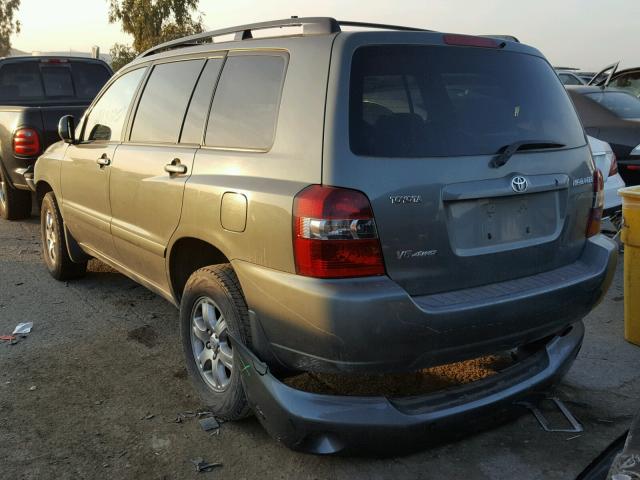 JTEEP21A140023325 - 2004 TOYOTA HIGHLANDER GREEN photo 3