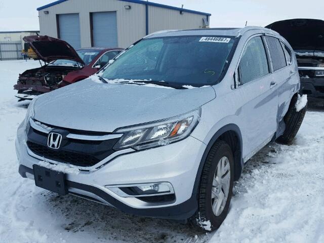 2HKRM4H71FH616516 - 2015 HONDA CR-V EXL SILVER photo 2