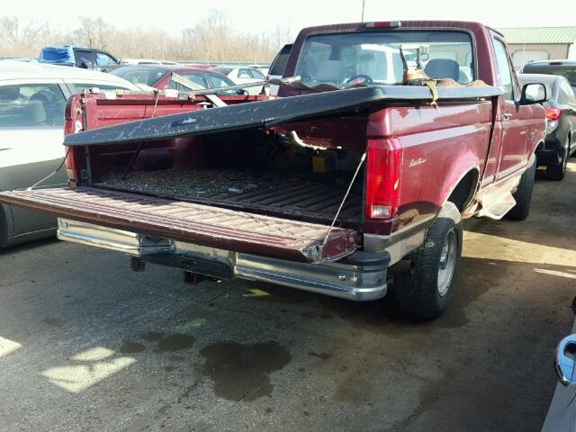 1FTEF15Y3TNA00722 - 1996 FORD F150 MAROON photo 4