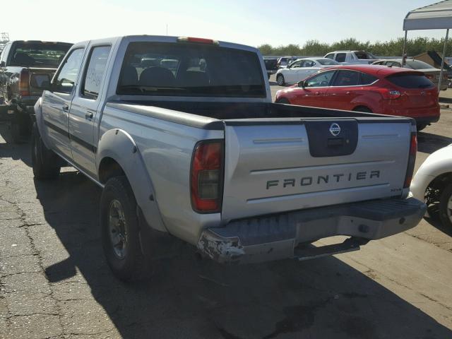 1N6ED27T12C319203 - 2002 NISSAN FRONTIER C SILVER photo 3