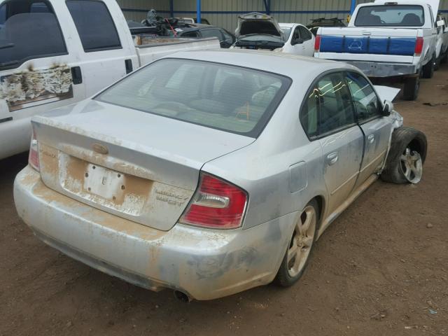 4S3BL676554211661 - 2005 SUBARU LEGACY GT SILVER photo 4