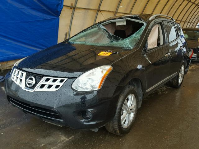 JN8AS5MT7CW280621 - 2012 NISSAN ROGUE S BLACK photo 2