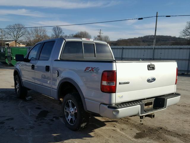 1FTPW14595KD95140 - 2005 FORD F150 SUPER SILVER photo 3