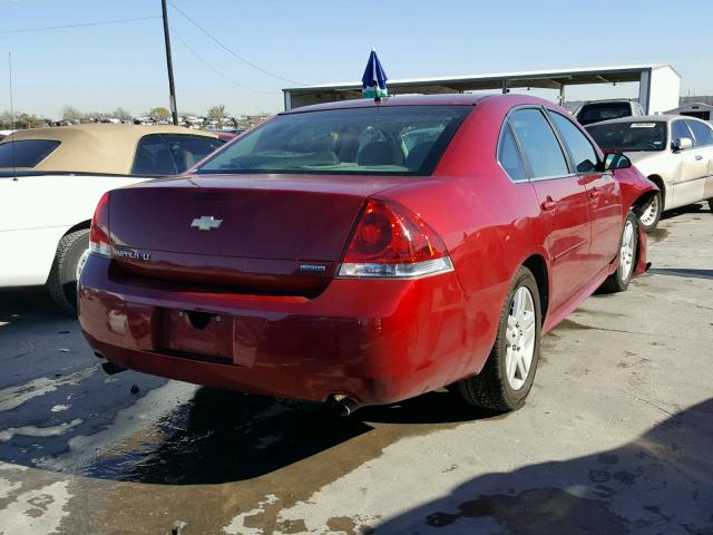 2G1WB5E34E1113541 - 2014 CHEVROLET IMPALA LIM RED photo 4