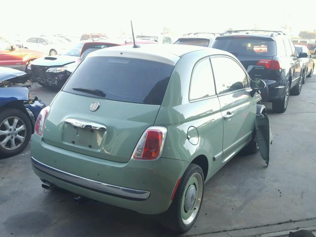 3C3CFFCR9ET298345 - 2014 FIAT 500 LOUNGE GREEN photo 4