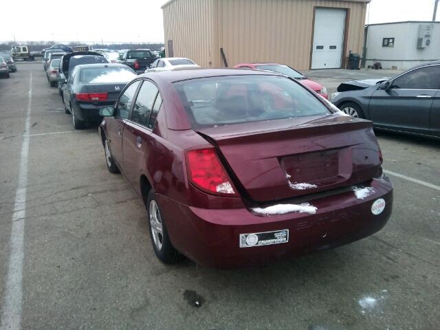 1G8AG52F23Z185323 - 2003 SATURN ION LEVEL MAROON photo 3