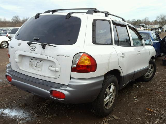 KM8SB12B24U577260 - 2004 HYUNDAI SANTA FE G WHITE photo 4