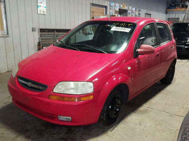 KL1TD66698B248285 - 2008 CHEVROLET AVEO BASE RED photo 2