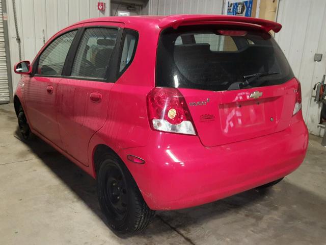 KL1TD66698B248285 - 2008 CHEVROLET AVEO BASE RED photo 3