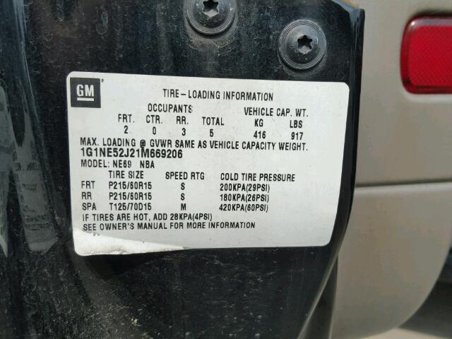 1G1NE52J21M669206 - 2001 CHEVROLET MALIBU LS Qara foto 10