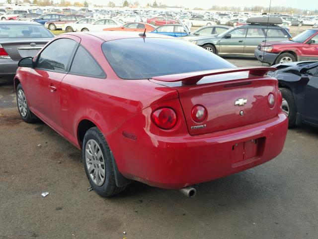 1G1AB1F58A7139785 - 2010 CHEVROLET COBALT LS RED photo 3