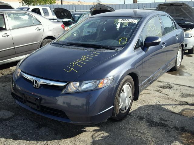 JHMFA36217S011538 - 2007 HONDA CIVIC HYBR BLUE photo 2