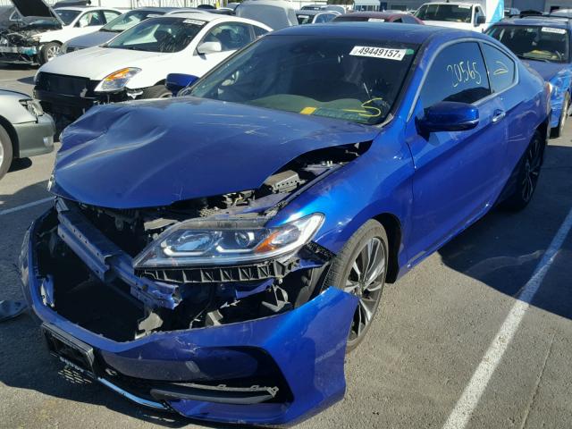 1HGCT1B57HA002077 - 2017 HONDA ACCORD EX BLUE photo 2