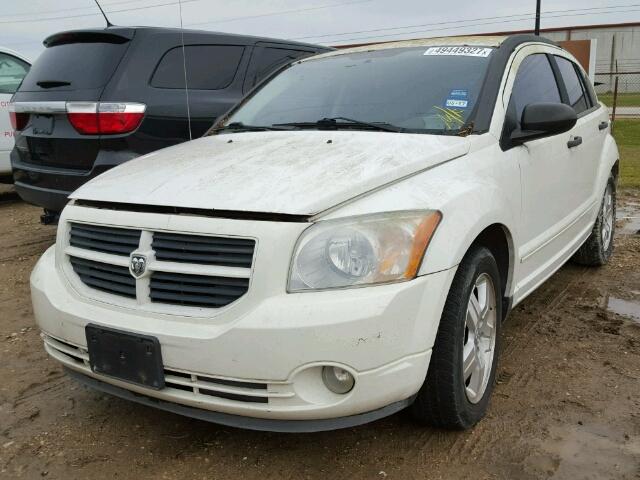 1B3HB48B37D533278 - 2007 DODGE CALIBER SX WHITE photo 2