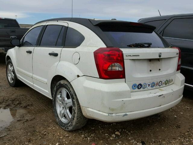 1B3HB48B37D533278 - 2007 DODGE CALIBER SX WHITE photo 3