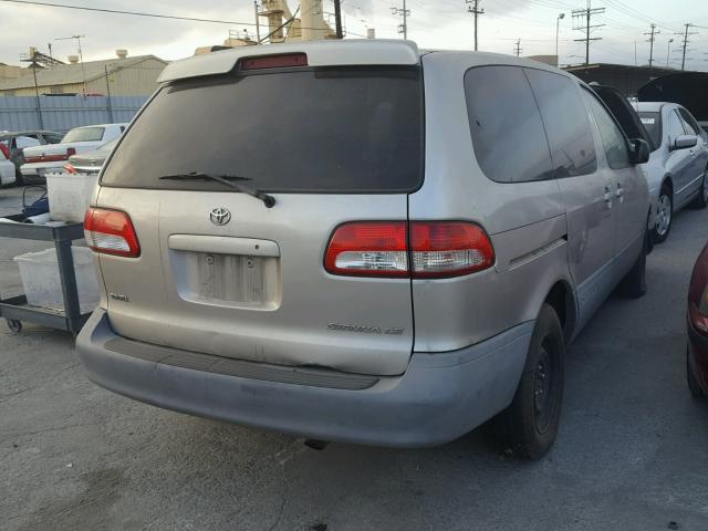 4T3ZF19C71U408856 - 2001 TOYOTA SIENNA CE SILVER photo 4