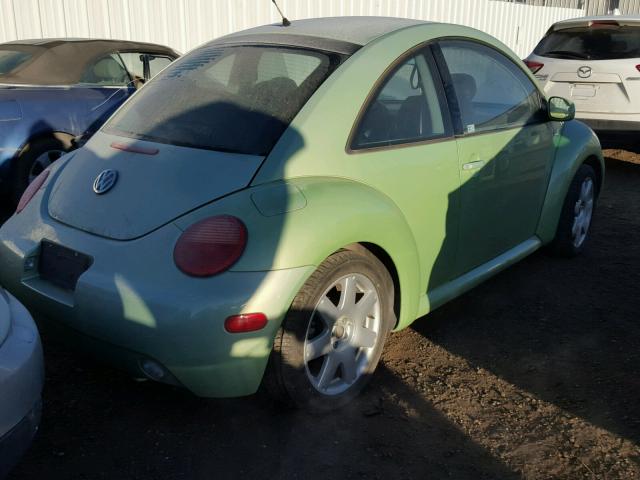 3VWDD21C21M447614 - 2001 VOLKSWAGEN NEW BEETLE GREEN photo 4