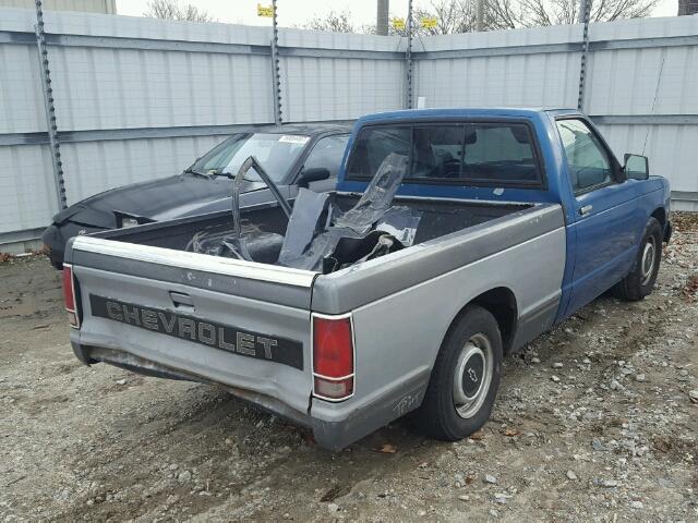 1GCCS14E2M2140354 - 1991 CHEVROLET S TRUCK S1 BLUE photo 4