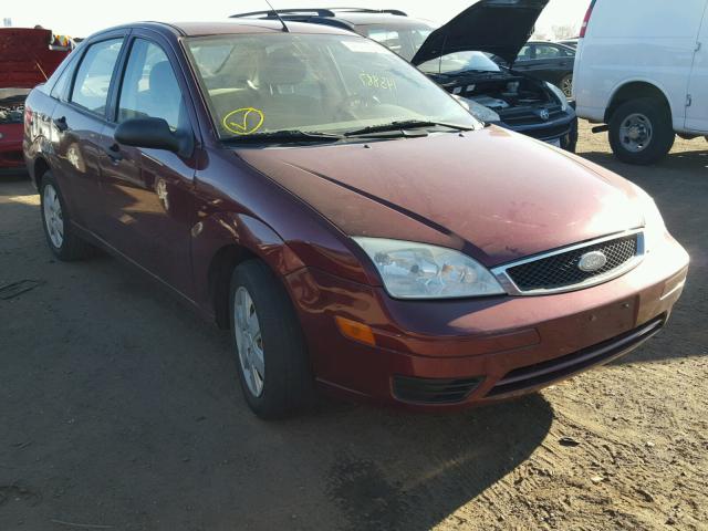 1FAFP34NX7W143144 - 2007 FORD FOCUS ZX4 BURGUNDY photo 1