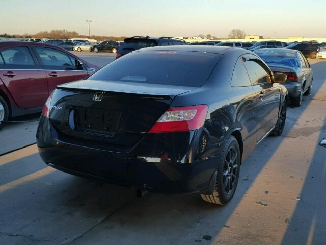 2HGFG12666H578400 - 2006 HONDA CIVIC LX BLACK photo 4