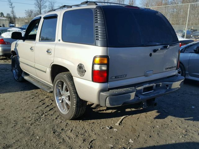 1GNEK13Z74J319824 - 2004 CHEVROLET TAHOE K150 BEIGE photo 3