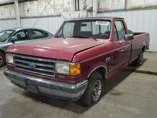 1FTDF15N7LLA86288 - 1990 FORD F150 RED photo 2