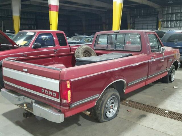 1FTDF15N7LLA86288 - 1990 FORD F150 RED photo 4