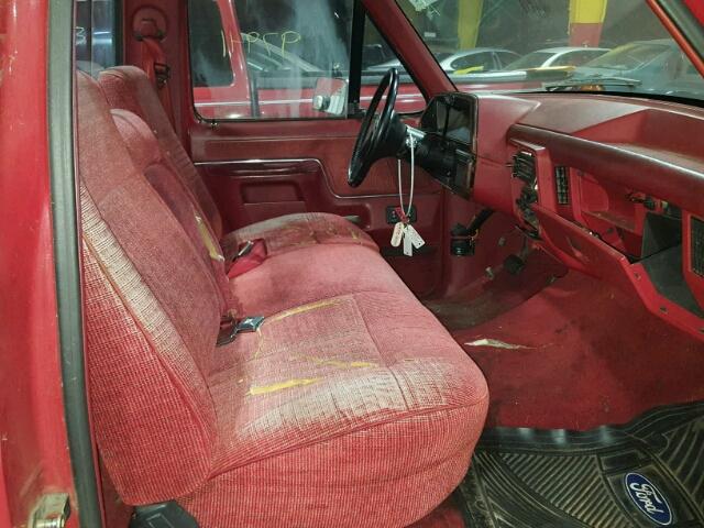 1FTDF15N7LLA86288 - 1990 FORD F150 RED photo 5