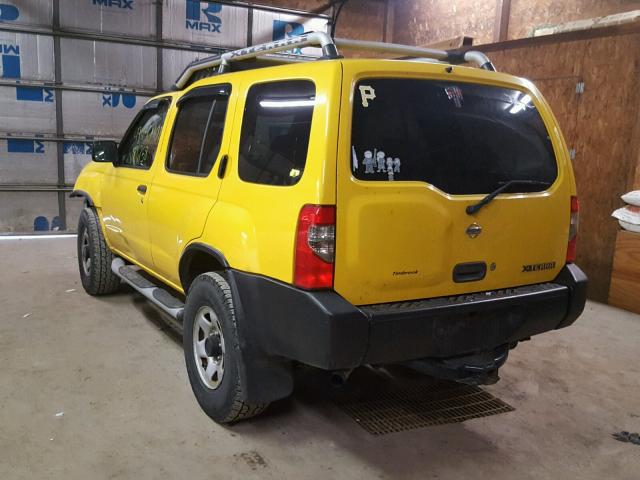 5N1ED28Y4YC607766 - 2000 NISSAN XTERRA XE YELLOW photo 3